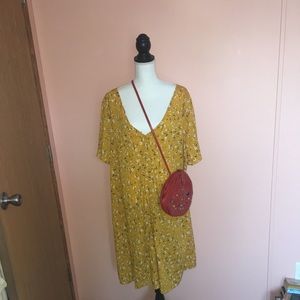 NWT mustard floral print dress